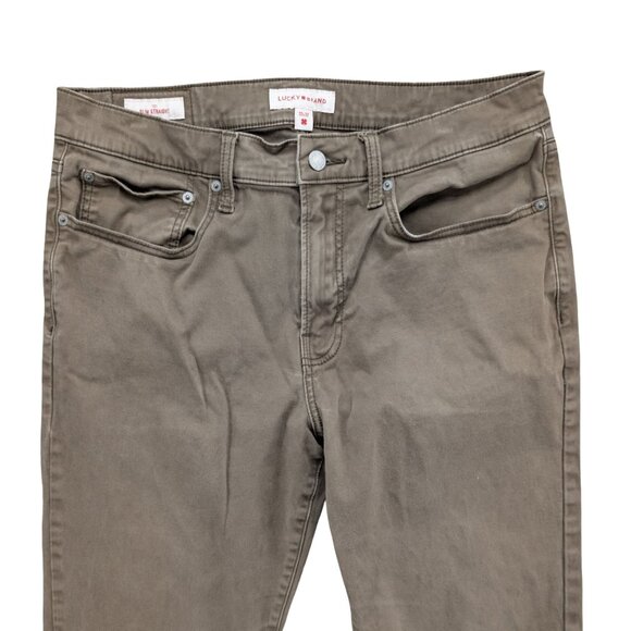 Lucky Brand 121 Slim Straight Jeans Mens Brown Cotton Stretch Denim Size 33x32 - Picture 3 of 13